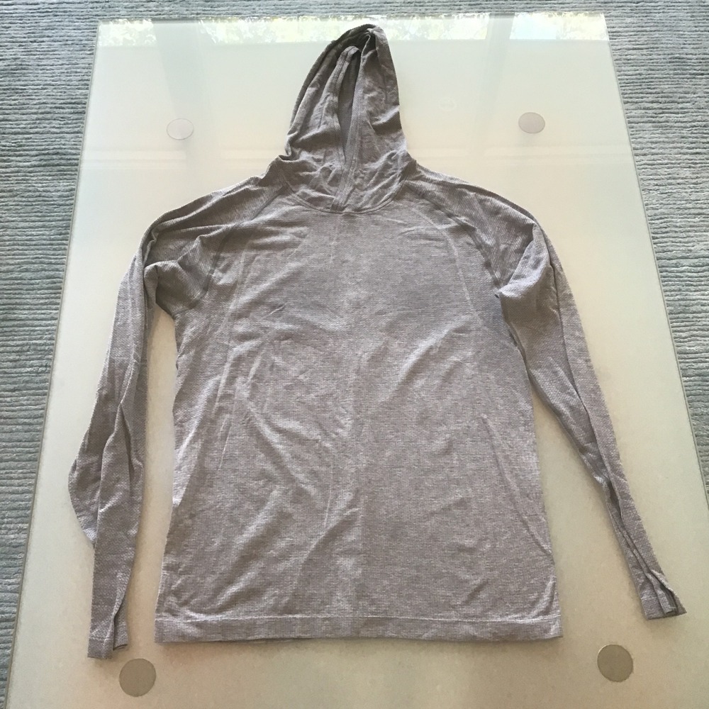 Lululemon Metal Vent Tech Hoodie Mens Small Gray Long Sleeve Training Shirt